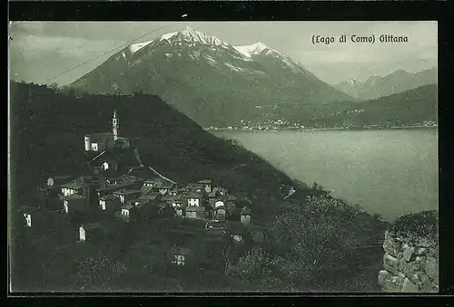 AK Gittana, Teilansicht aus der Vogelschau, Lago di Como
