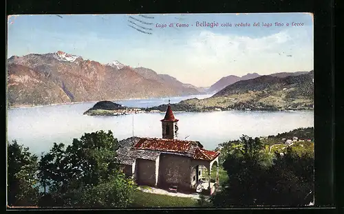 AK Bellagio, Veduta del Lago Fino a Lecco