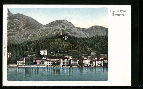 AK Tremezzo, Ortsansicht mit dem Lago di Como