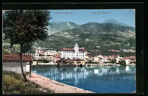 AK Gardone-Riviera, Ortsansicht, Lago di Garda