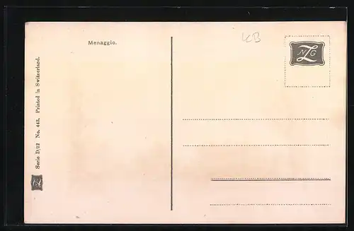 AK Menaggio, Panorama aus der Vogelschau