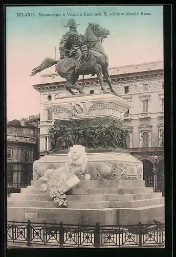 AK Milano, Monumento a Vittorio Emanuele II.