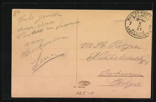 AK Aachen, Bahnhof mit Krieger-Denkmal