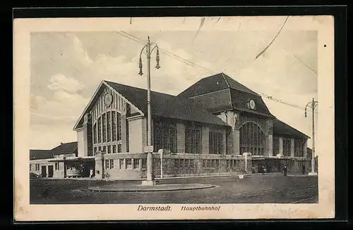 AK Darmstadt, Blick auf den Hauptbahnhof