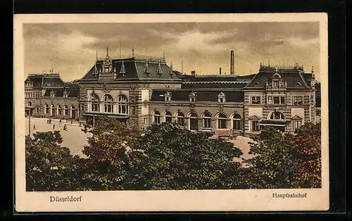 AK Düsseldorf, Blick auf den Hauptbahnhof