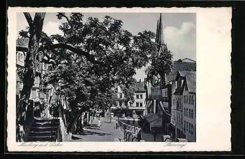 AK Marburg a. d. Lahn, Partie am Steinweg