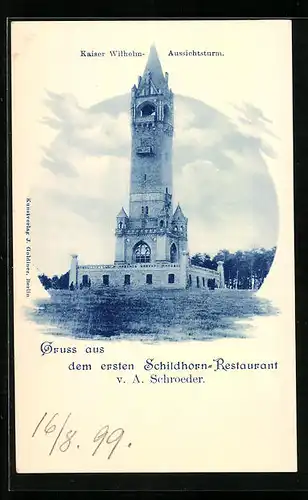 AK Berlin-Pichelsdorf, Kaiser Wilhelm-Aussichtsturm