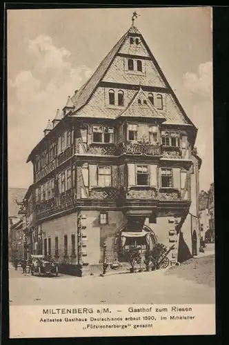 AK Miltenberg a. M., Gasthof zum Riesen