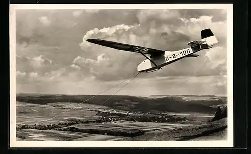 AK Segelflugzeug Baby am Schlepptau