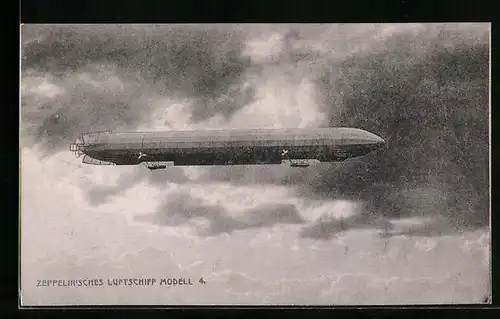 AK Zeppelin`sches Luftschiff Modell 4