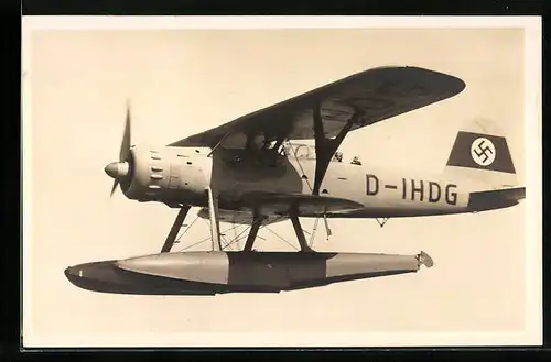 AK See-Aufklärer He 114 im Sonnenschein, , Wasserflugzeug