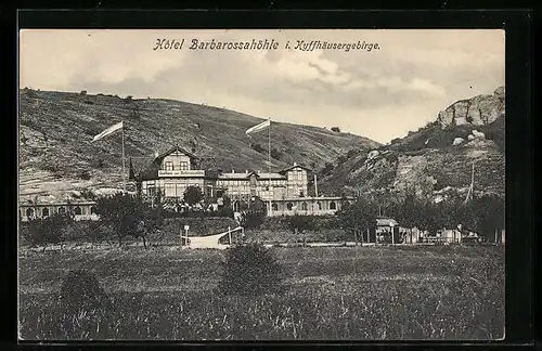 AK Frankenhausen / Kyffhäuser, Hotel Barbarossahöhle