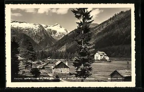 AK Mallnitz, Dorrek Heim & Seebachtal mit Ankogel