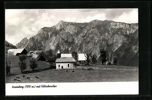 AK Krainberg, Teilansicht mit Villacheralpe