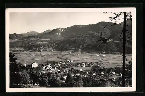 AK Greifenburg, Panoramablick vom Berg aus gesehen