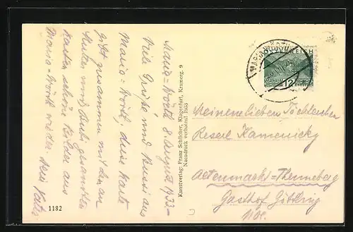 AK Maria Wörth, Partie bei der Kirche