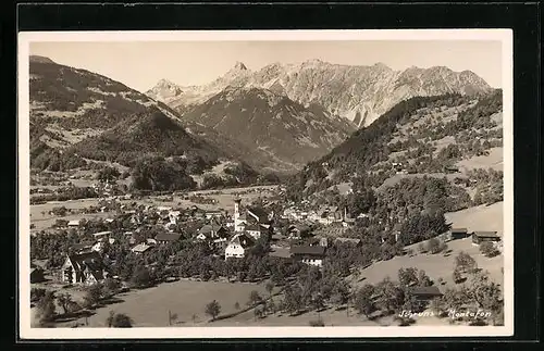 AK Schruns, Panorama vom Berg aus gesehen