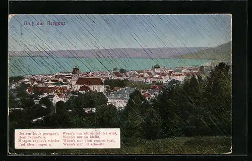 AK Bregenz, Totale bei Regen