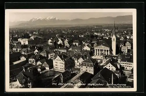 AK Dornbirn, Gesamtansicht aus der Vogelschau