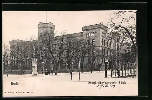 AK Berlin, Königl. Oberfeuerwerker-Schule, Invalidenstrasse