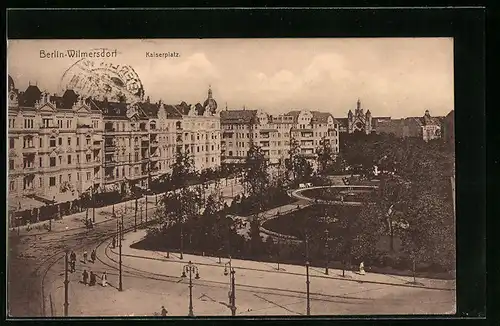 AK Berlin-Wilmersdorf, Blick auf den Kaiserplatz