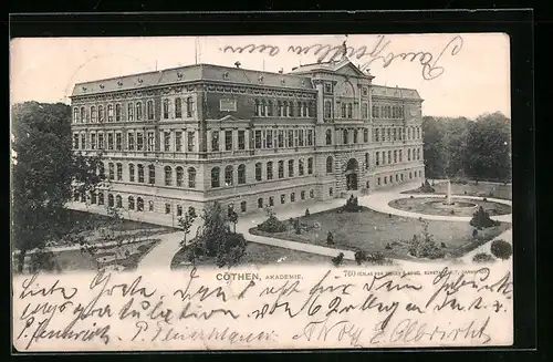 AK Cöthen, Blick auf die Akademie