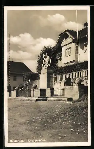 AK Denklingen, Partie am Kriegerdenkmal