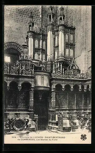 AK Luchon, Saint-Bertrand de Comminges, Les Stalles du Fond, Orgel