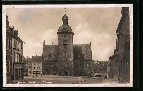 AK Querfurt, Markt mit Rathaus