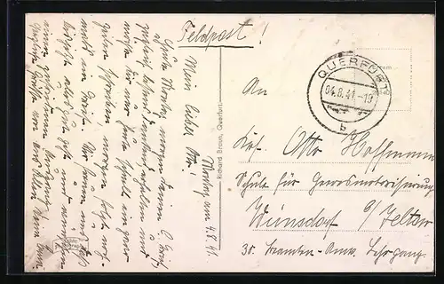 AK Querfurt, Markt mit Rathaus