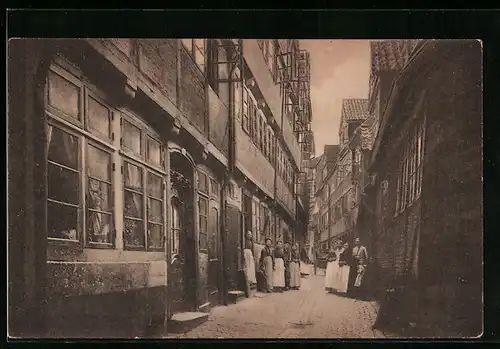 AK Alt-Hamburg, Druvenhof von Anberg aus gesehen