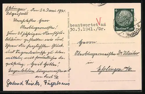 AK Esslingen, Gasthaus Jägerhaus