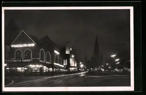 AK Berlin-Charlottenburg, Hardenbergstrasse mit Kaiser-Wilhelm-Gedächtniskirche