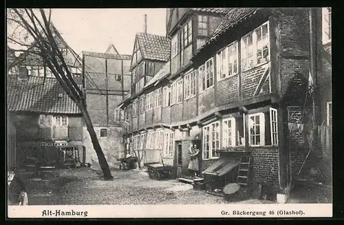AK Hamburg, Glashof im Gr. Bäckergang 46