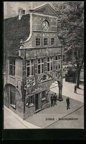 AK Lübeck, Partie am Kanzleigebäude