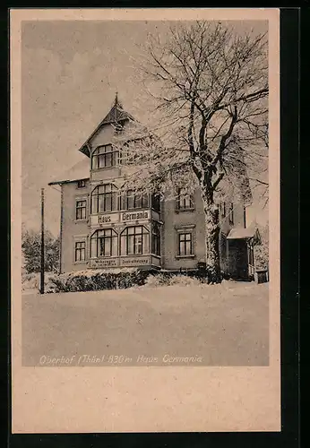 AK Oberhof /Thür., Blick zum Hotel Haus Germania