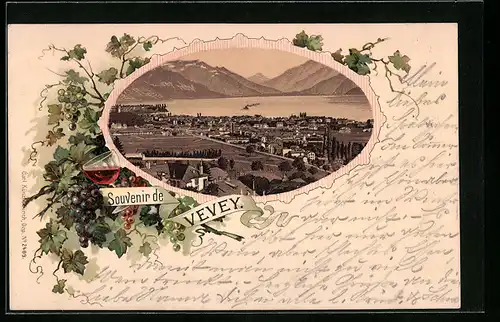 Lithographie Vevey, Teilansicht