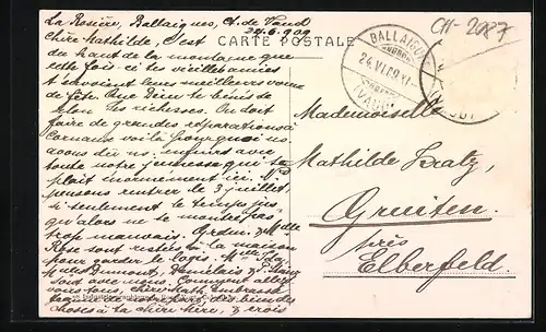 AK Cornaux, Ortspartie mit Brunnen