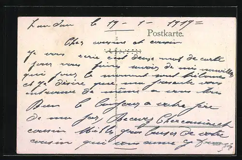 AK Landau, Blick in die Kirchstrasse