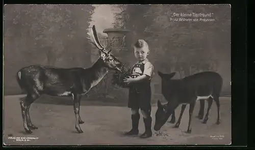 AK Der kleine Tierfreund Prinz Wilhelm