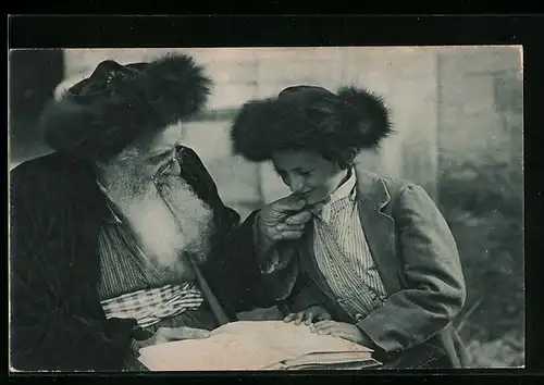 AK Ein Rabbi und ein Junge lesen