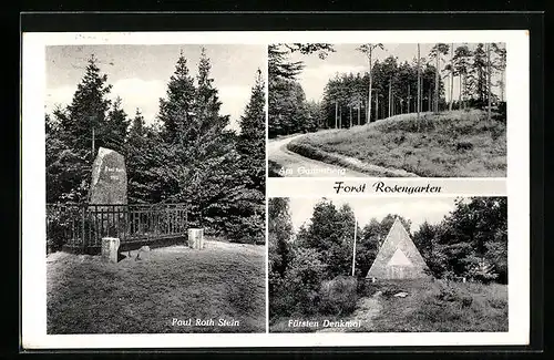 AK Rosengarten, Paul Roth Stein, Am Gannaberg, Fürsten Denkmal