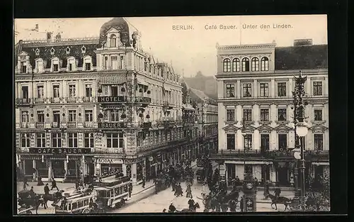 AK Berlin, Cafe Bauer, Unter den Linden