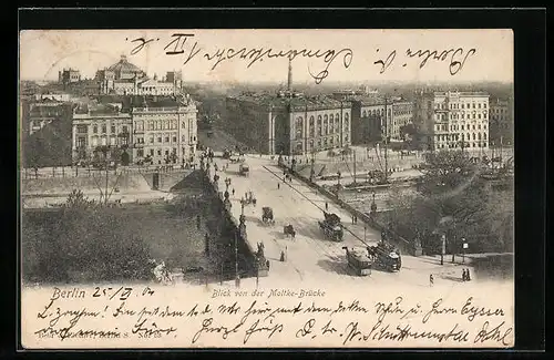 AK Berlin-Tiergarten, Blick von der Moltke-Brücke