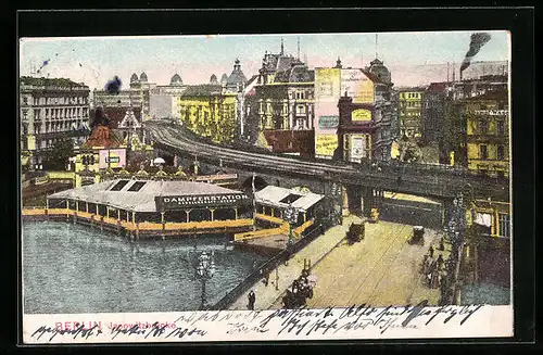 AK Berlin, Janowitzbrücke, Hochbahngleise