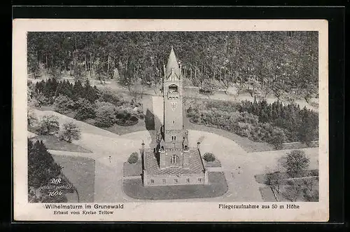AK Grunewald, Wilhelmsturm, Fliegeraufnahme