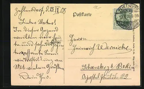 AK Grunewald, Blick auf Kaiser Wilhelm-Turm u. Havel v. d. Dachsbergen