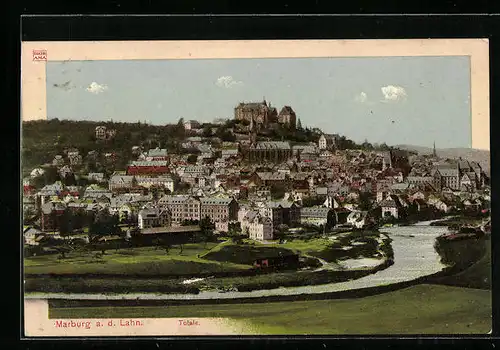 AK Marburg a. d. Lahn, Totalansicht der Stadt