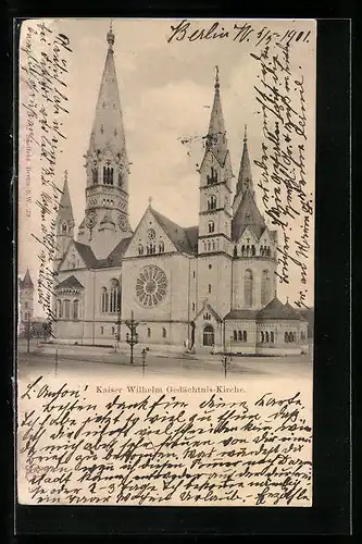 AK Berlin-Charlottenburg, Kaiser Wilhelm Gedächtnis-Kirche