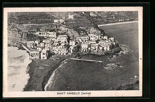 AK Sant` Angelo /Ischia, Ansicht des Ortes aus der Vogelschau